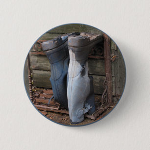 Old Wellies 6 Cm Round Badge