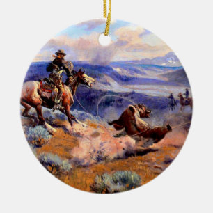 Old West Ceramic Tree Decoration