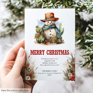 Old West Christmas greeting card printable
