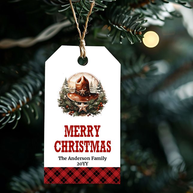 Old West cowboy Christmas tag editable design (Old West cowboy Christmas tag editable design)