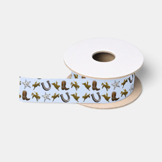 Old West Cowboy Rodeo Satin Ribbon
