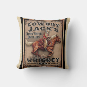 Old West Cowboy Whiskey Pillow