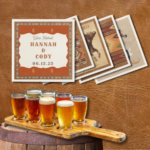Old West Frontier Personalized Cocktail Napkin