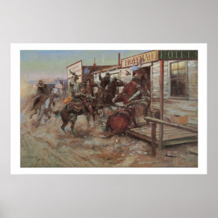 Old West In Without Knocking Art Print Poster