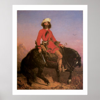 Old West Indian Scout Cowboy Art Print Poster