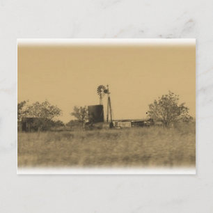 old west rustic homestead postcard