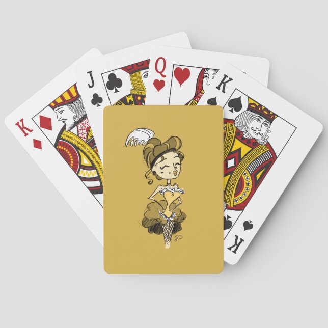 Old West Saloon Girl Playing Cards (Back)