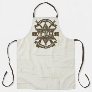 Old West Sheriff Deputy Rifles Badge Personalised Apron