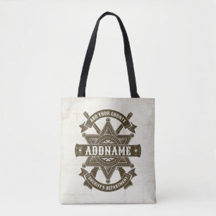 Old West Sheriff Deputy Rifles Badge Personalised Tote Bag