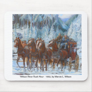 Old West Stagecoach and Team Mousepad