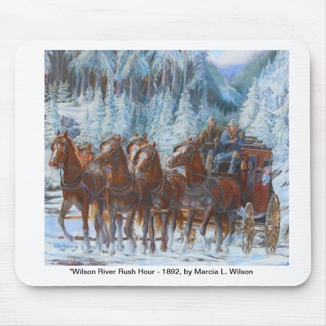 Old West Stagecoach and Team Mousepad (Front)