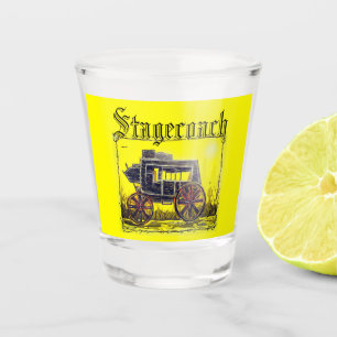 Old West Stagecoach Shot Glass