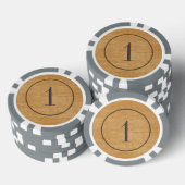 Old West Style Wooden Poker Chips (Stack)