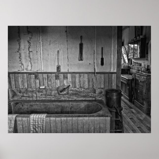 Old West Victorian Barber Shop Bath Poster (Front)