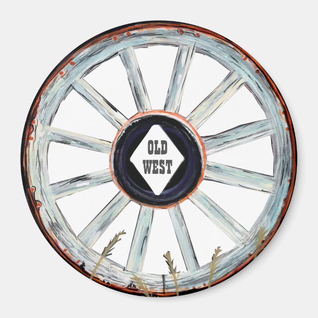 Old West Wagon Wheel Magnet (Front)