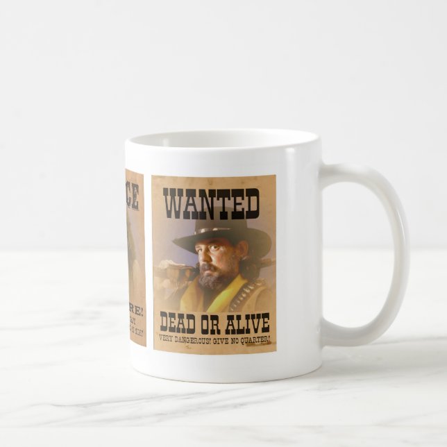 Old West Wanted Posters Coffee Mug (Right)