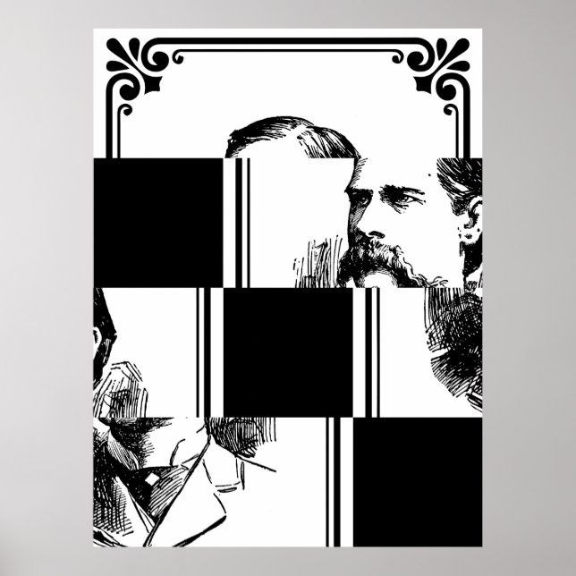 OLD WEST WYATT EARP NEWSPAPER PORTRAIT 1896 POSTER (Front)