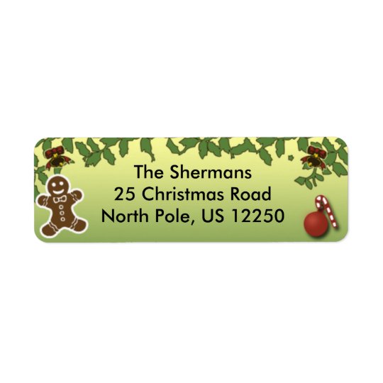 Old Western Christmas Throw Back Return Address Label
