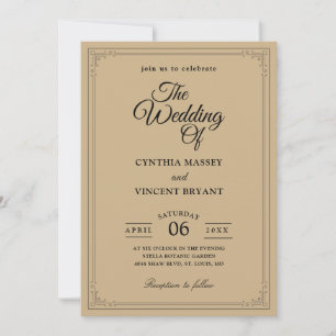 Old western wedding invitations