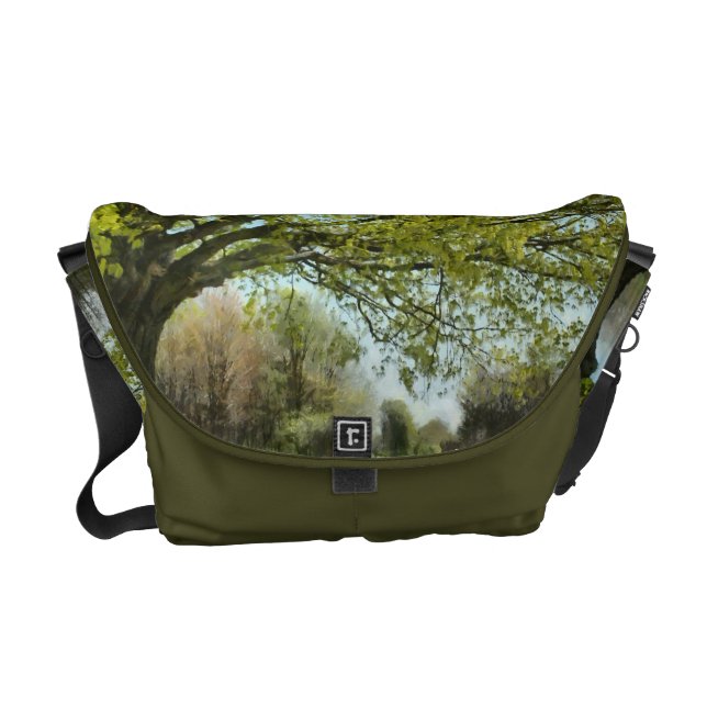 Old Whimsical Maple Tree Artwork Messenger Bag (Front)