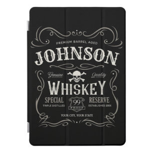 Old Whiskey Label Personalised Vintage Liquor Bar  iPad Pro Cover