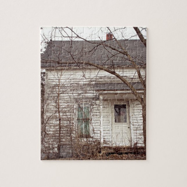 Old White Abandoned House Jigsaw Puzzle (Vertical)