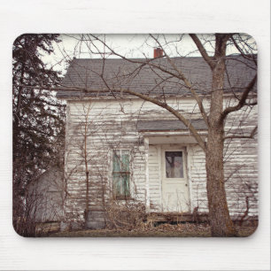 Old White Abandoned House Mouse Mat