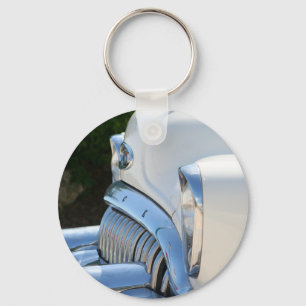 Old White Buick keychain