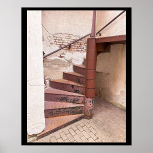 Old Winding Staircase Photo Poster