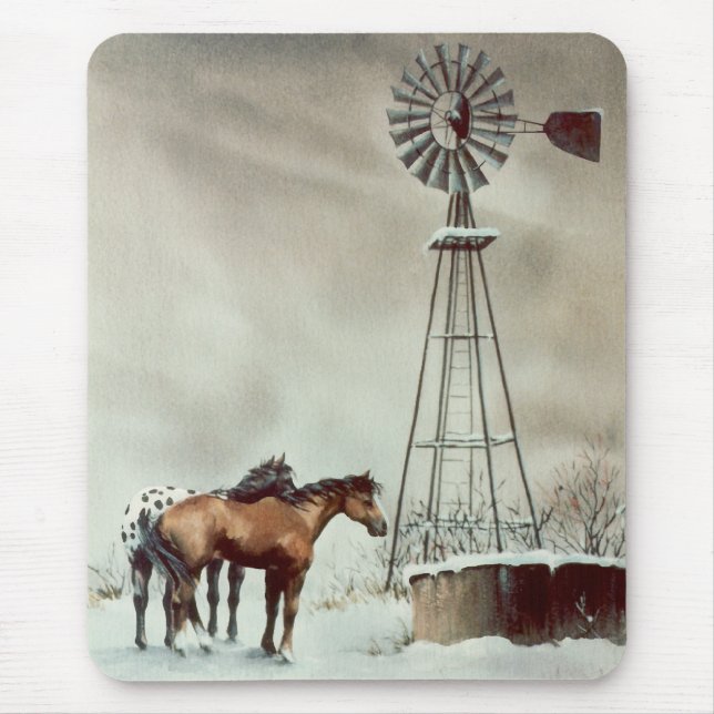 OLD WINDMILL by SHARON SHARPE Mouse Mat (Front)