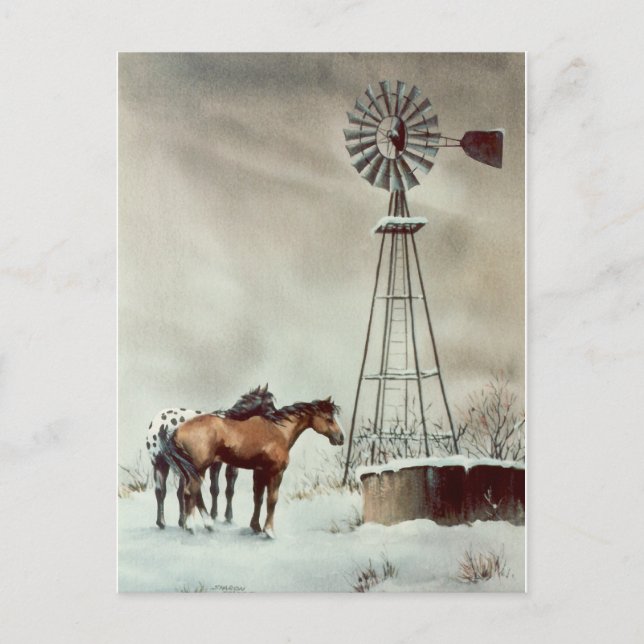 OLD WINDMILL by SHARON SHARPE Postcard (Front)