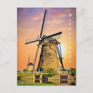 Old windmill in Netherlands for everyone Jigsaw Pu Postcard