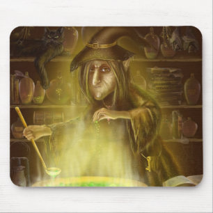Old witch mouse mat