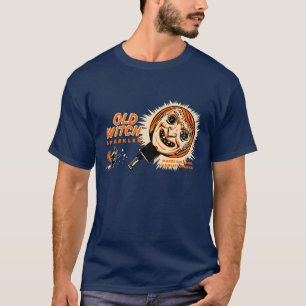 Old Witch Sparkler - Vintage Halloween Graphic Tee