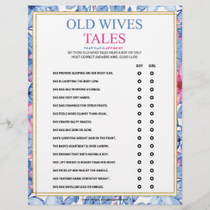 Old Wives Tales [Floral Watercolors] Custom Letterhead