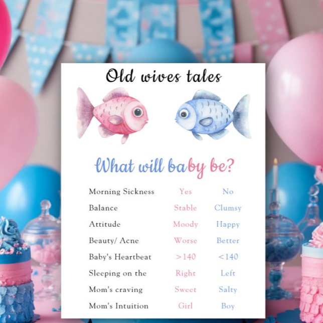 Old Wives Tales Gender Reveal Board  Poster (Creator Uploaded)