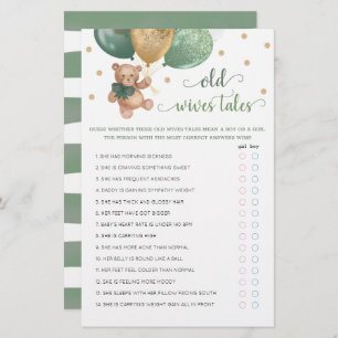 Old Wives Tales Gender Reveal Sage Green