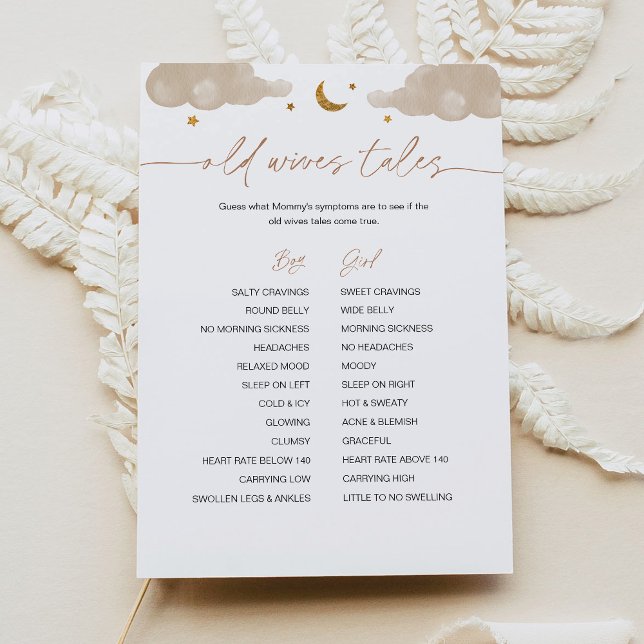 Old Wives Tales Twinkle Star Baby Shower Game Invitation (Creator Uploaded)