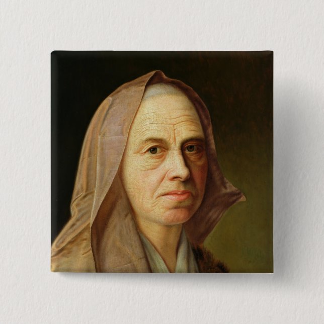 Old Woman 15 Cm Square Badge (Front)