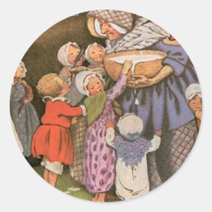 Old Woman in the Shoe Classic Round Sticker