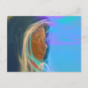 Old woman postcard