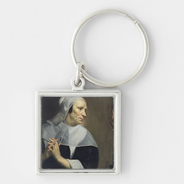 Old Woman Praying Key Ring (Front)