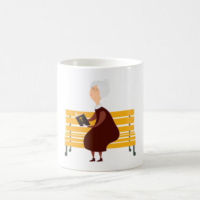 Old Woman Reading The Bible Coffee Mug (Creator Uploaded)