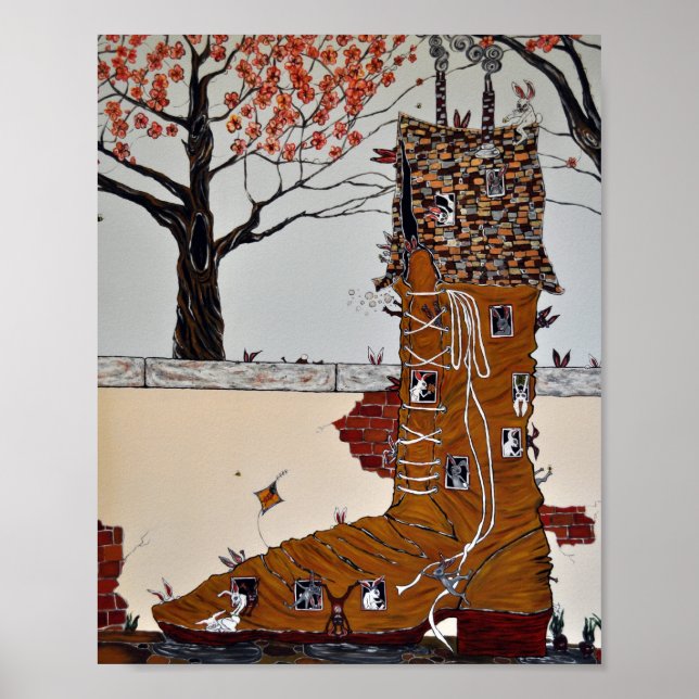 Old Woman that Lived in a Shoe Print (Front)