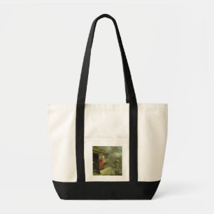 Old Woman Waving a Stick at a Boy, 1793 (oil on ca Tote Bag