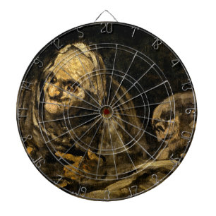 Old Woman with a Skeleton (Death) (Francisco Goya) Dartboard
