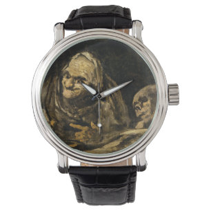Old Woman with a Skeleton (Death) (Francisco Goya) Watch