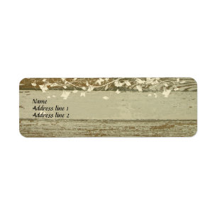 Old Wood Address Labels--gold tint