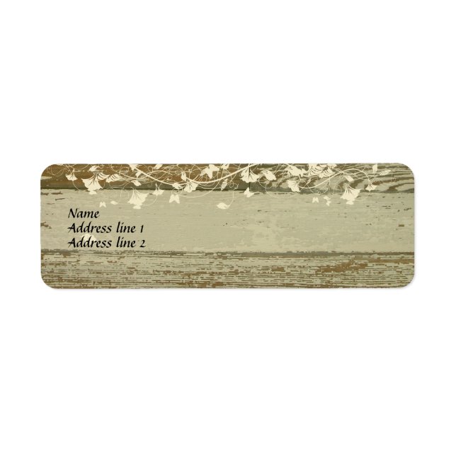 Old Wood Address Labels--gold tint (Front)