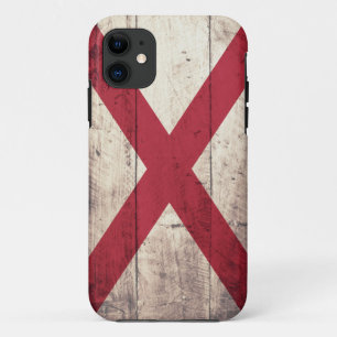 Old Wood Alabama Flag iPhone 11 Case